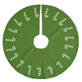 Baumrock - grüne Süßigkeiten Polyester Weihnachtsbaumdecke (Vorderseite)