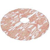 Baumrock Leinenimitat Weihnachtsbaumdecke (Schrägansicht)