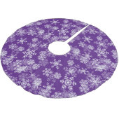 Baumrock-Schneeflocken Polyester Weihnachtsbaumdecke (Schrägansicht)