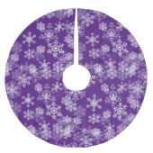 Baumrock-Schneeflocken Polyester Weihnachtsbaumdecke (Vorderseite)