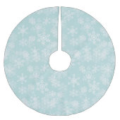 Baumrock-Schneeflocken Polyester Weihnachtsbaumdecke (Vorderseite)