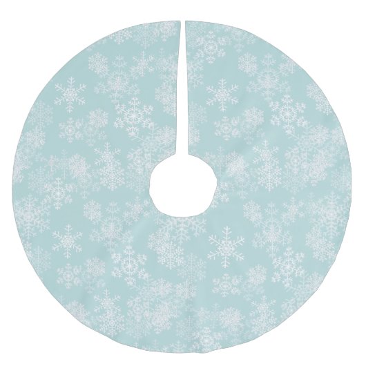 Baumrock-Schneeflocken Polyester Weihnachtsbaumdecke (Vorderseite)