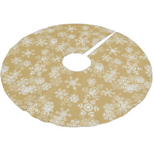 Baumrock-Schneeflocken Polyester Weihnachtsbaumdecke