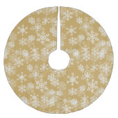 Baumrock-Schneeflocken Polyester Weihnachtsbaumdecke (Vorderseite)