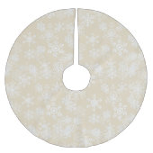 Baumrock-Schneeflocken Polyester Weihnachtsbaumdecke (Vorderseite)