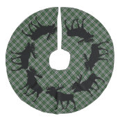 Baumrock Weihnachtskap bretonische Tartanelche Leinenimitat Weihnachtsbaumdecke (Vorderseite)