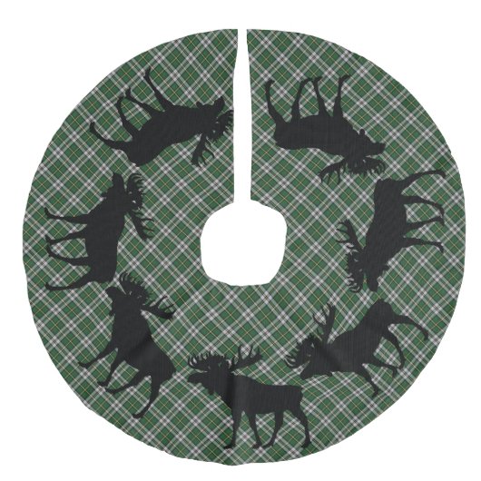 Baumrock Weihnachtskap bretonische Tartanelche Leinenimitat Weihnachtsbaumdecke (Vorderseite)