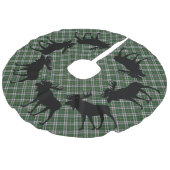 Baumrock Weihnachtskap bretonische Tartanelche Leinenimitat Weihnachtsbaumdecke (Schrägansicht)