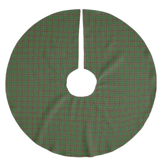 Baumrock Weihnachtsneufundlandtartan Polyester Weihnachtsbaumdecke (Vorderseite)