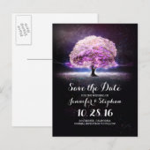 Baumromantik Save the Date Postkarte (Vorne/Hinten)