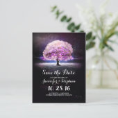Baumromantik Save the Date Postkarte (Stehend Vorderseite)