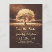 Baumromantik Save the Date Postkarte (Vorderseite)