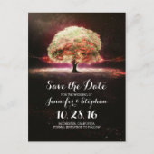 Baumromantik Save the Date Postkarte (Vorderseite)