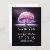 Baumromantik Save the Date Postkarte (Vorne/Hinten)