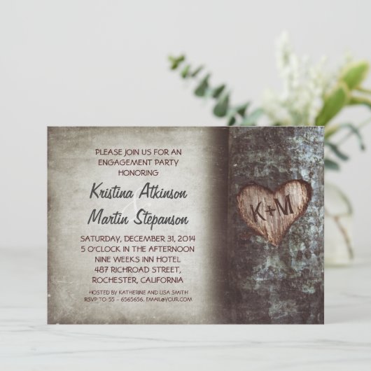 Baumrustikale Einladung (Stehend Vorderseite)