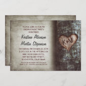 Baumrustikale Einladung (Vorne/Hinten)