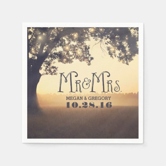 Baumsaitenleuchten rustikal Extravagant Serviette (Vorderseite)