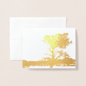 Baumschatten im Wald Folienkarte (Vorderseite mit Umschlag)