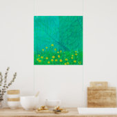 Baumschatten und Löwenzahn, Sommer-Blume Poster (Küche)