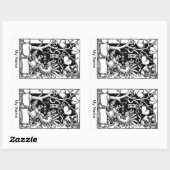 Baumschild-Urglas Rechteckiger Aufkleber (Blatt)