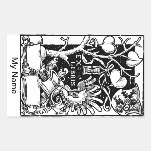 Baumschild-Urglas Rechteckiger Aufkleber (Vorderseite)