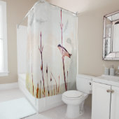 Baumschläfer Vogel und Federn Duschvorhang (Beispiel)