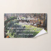 Baumschlummer im Herbstmoos - Personalisiert Badhandtuch Set