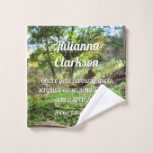 Baumschlummer im Herbstmoos - Personalisiert Badhandtuch Set