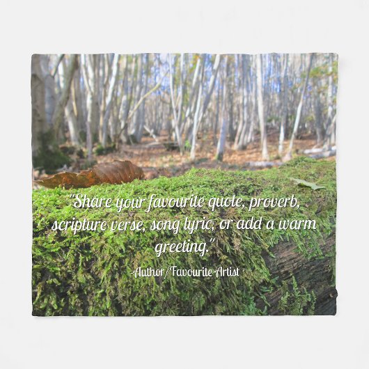 Baumschlummer im Herbstmoos - Personalisiert Fleecedecke