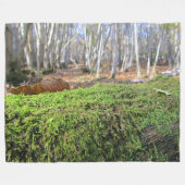 Baumschlummer im Herbstmoos - Personalisiert Fleecedecke (Vorderseite (Horizontal))