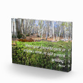 Baumschlummer im Herbstmoos - Personalisiert Fotoblock (Rechts)