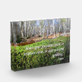 Baumschlummer im Herbstmoos - Personalisiert Fotoblock (Links)