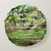 Baumschlummer im Herbstmoos - Personalisiert Rundes Kissen