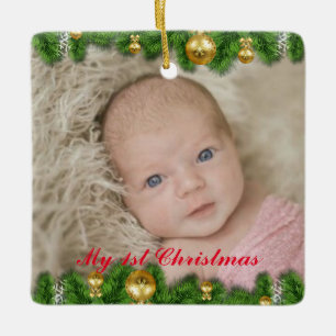 Baumschmuck Mein 1. Weihnachten - Foto-Ornament Keramikornament