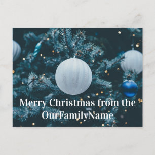 Baumschmuck Weißer Weihnachten Anpassen Postkarte