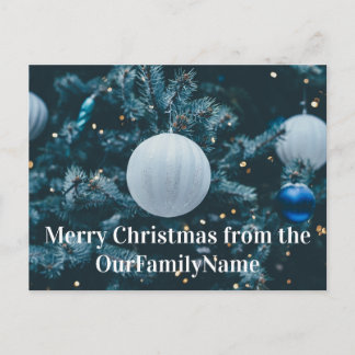 Baumschmuck Weißer Weihnachten Anpassen Postkarte