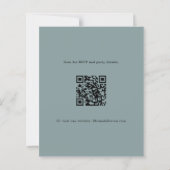 Baumschnee QR Code Weihnachtszeit Party Einladung (Rückseite)