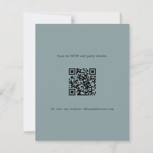 Baumschnee QR Code Weihnachtszeit Party Einladung (Rückseite)