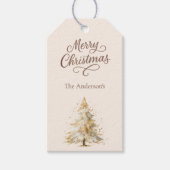 Baumschneecreme mocha Weihnachten Geschenkanhänger (Vorderseite)