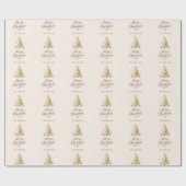 Baumschneecreme mocha Weihnachten Geschenkpapier (Flach)
