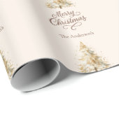 Baumschneecreme mocha Weihnachten Geschenkpapier (Rolleneckpunkt)