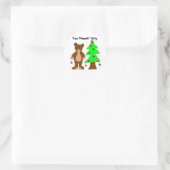 Baumschneide-Party Runder Aufkleber (Tasche)