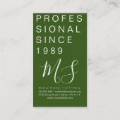 Baumschneiden Landschaften fett Pinienbäume schwar Visitenkarte (Rückseite)