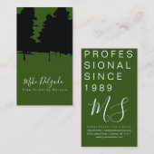 Baumschneiden Landschaften fett Pinienbäume schwar Visitenkarte (Vorne/Hinten)