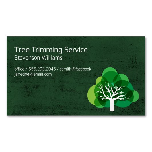 Baumschneiden | Natur im Freien | Baum Magnetische Visitenkarte (Vorderseite)