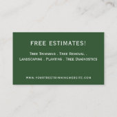 Baumschneiden Visitenkarte (Rückseite)