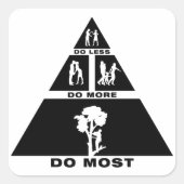 Baumschneider Quadratischer Aufkleber (Vorderseite)