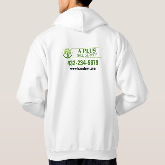Baumschneideservice Hoodie (Rückseite)