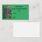 Baumschnitt gefallener Kletterstumpf schleifen Visitenkarte (Vorne/Hinten)