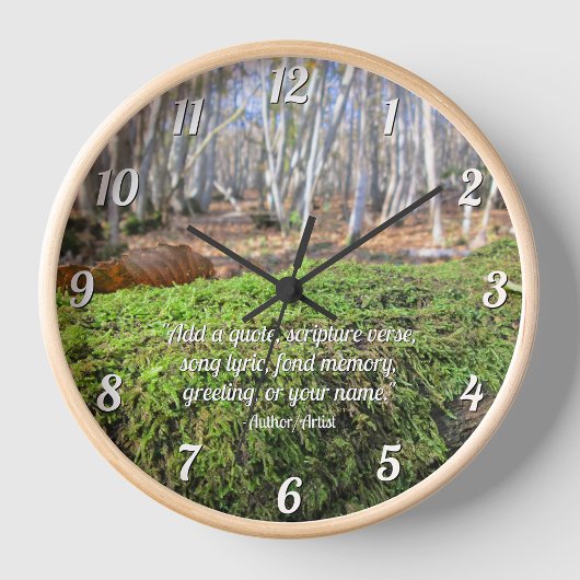 Baumscholle im Herbstmoos - Custom Round Wall Uhr